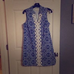 Blue and white size M dress